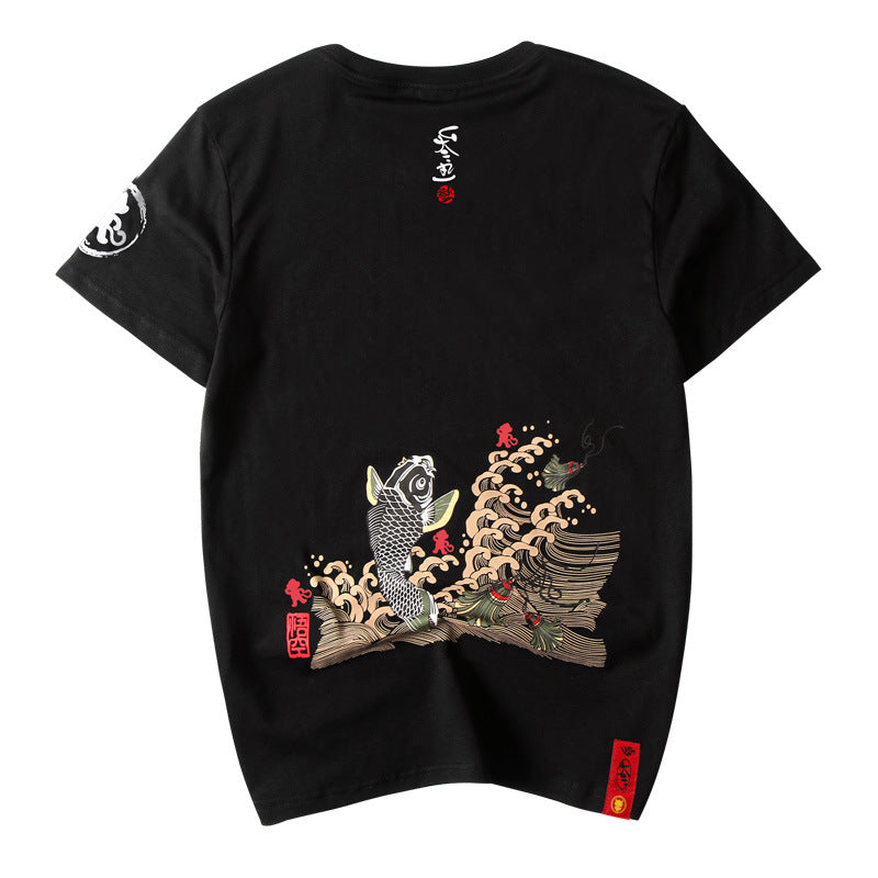 Printed personality couple T-shirt men