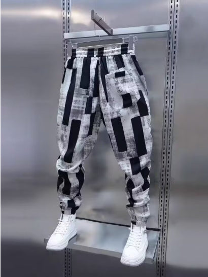 Printing Men Loose Casual Trousers