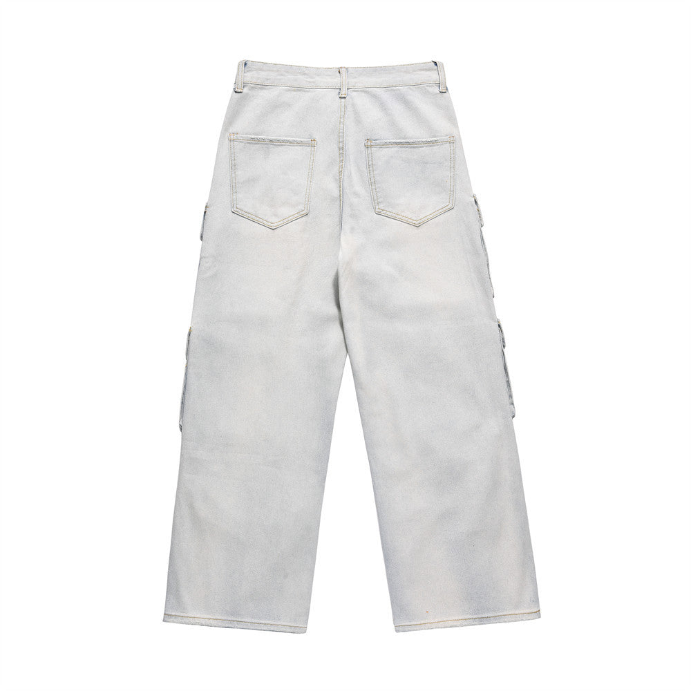 Workwear Denim Straight-leg Trousers Men